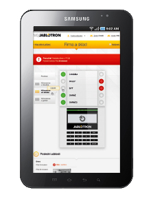 MyJablotron App auf Tablet